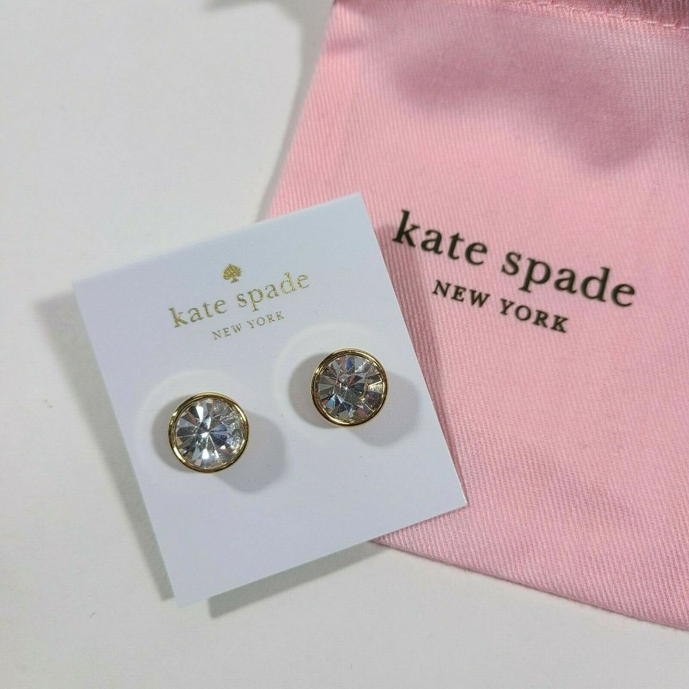 KATE SPADE Gold Crystal Stud Earrings